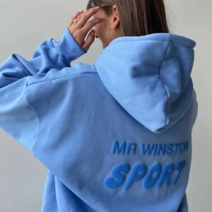 Mr Winston Blueberry Puff Hoodie Sweat