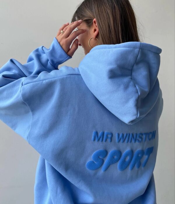 Mr Winston Blueberry Puff Hoodie Sweat