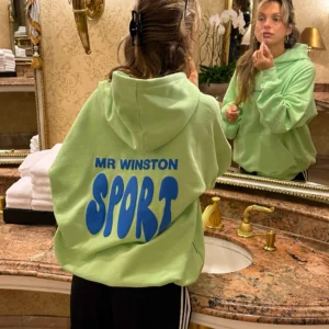 Mr Winston Bright Lime Puff Hoodie