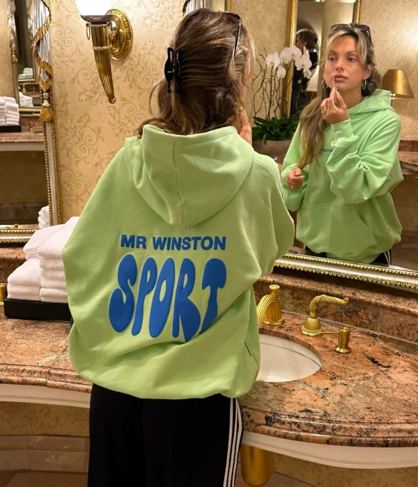 Mr Winston Bright Lime Puff Hoodie