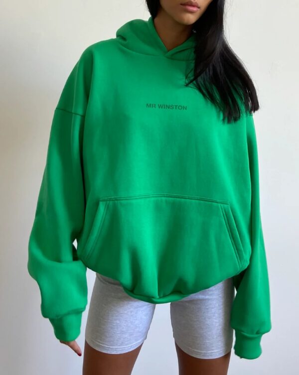 Mr Winston Irish Green Puff Hoodie Sweat