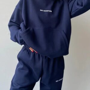 Mr Winston Navy Tracksuit bold Navy