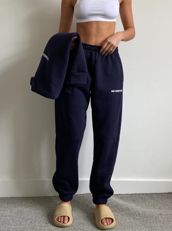 Mr Winston Navy Trackpants