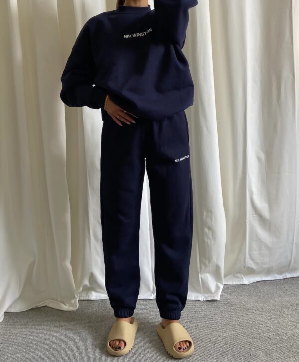 Mr Winston Navy Trackpants