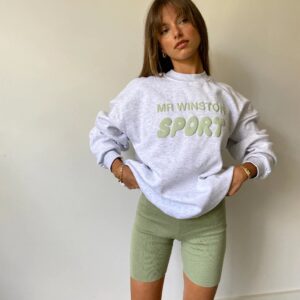 Mr Winston Sage Puff Crewneck