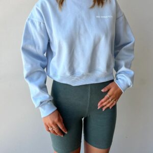 Mr Winston Baby Blue Cropped Crewneck